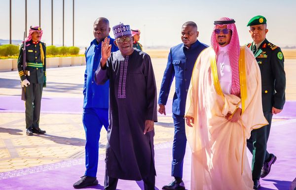 Tinubu arrives Riyadh Saudi Arabia