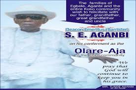 CHURCHES, POLITICAL GROUPS, OTHERS SET TO HONOUR ITSEKIRI BIBLE TRANSLATOR, SECOND REPUBLIC, DEACON STEPHEN EJUEYITSI AGANBI